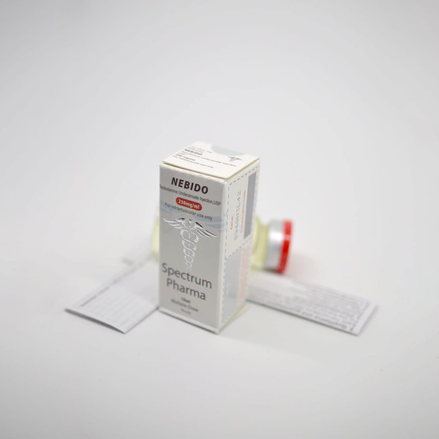 Nebido Spectrum Pharma — тестостерон ундеканоат 250mg флакон крупный план